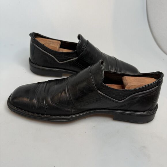 Josef Seibel 197352 Double Monk Strap Black Leather Men’s Shoes EU 44 (US ~10.5)
